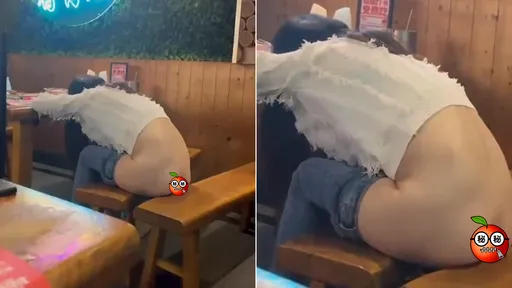 年輕妹子「餐館內脫褲放尿」　斷片昏睡！屁股蛋超糗任人瞧