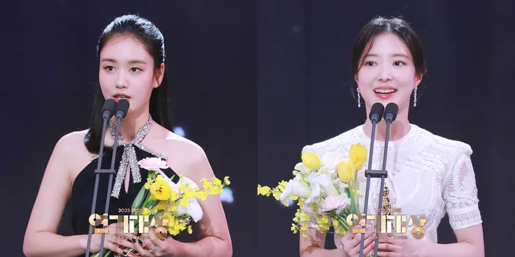 《戀人》安恩真（左圖）、《烈女朴氏契約結婚傳》李世榮一起得到迷你劇最優秀女演員獎。翻攝MBC