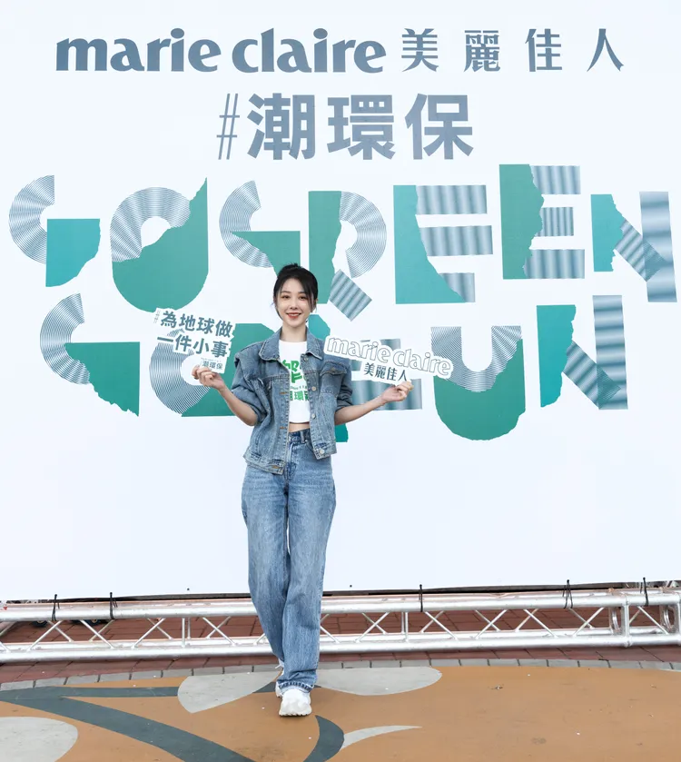 邵雨薇現身潮環保市集。《美麗佳人》提供