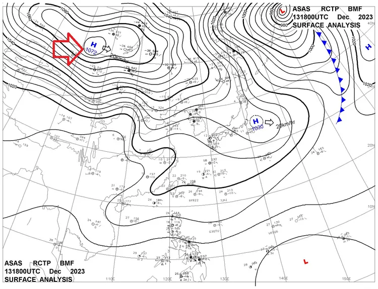 鄭明典表示，台灣會被「掃到邊」，但還是會有明顯降溫。翻攝自鄭明典臉書