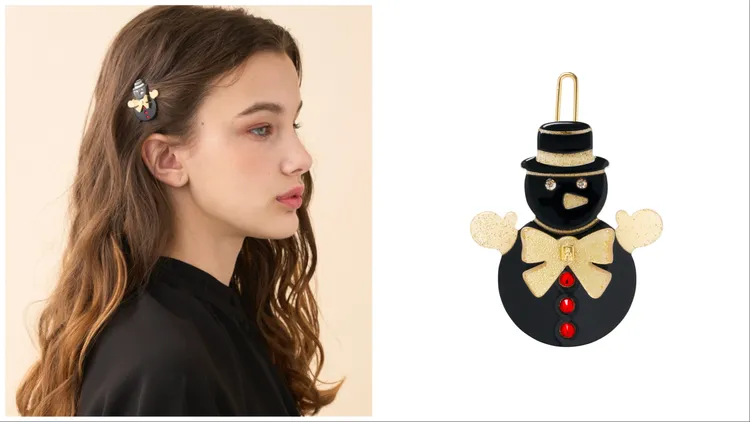 聖誕雪人豆扣夾，3200元。品牌提供