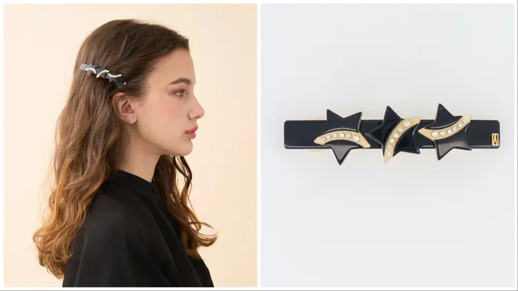 流金五芒星仕女夾，5800元。品牌提供