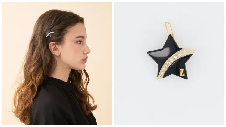 流金五芒星豆扣夾，2800元。品牌提供