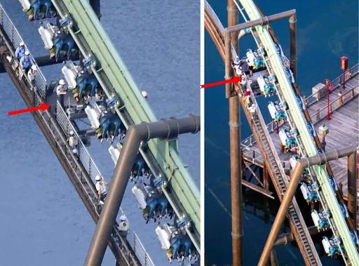 大阪環球影城飛車在40米高空故障 遊客從13層樓高度走下來