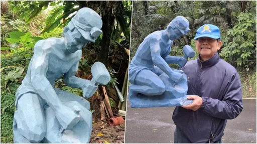 礦工父遭鋼筋撕半邊臉「嘴唇裂到眼睛」 他要捐雕塑給賴清德