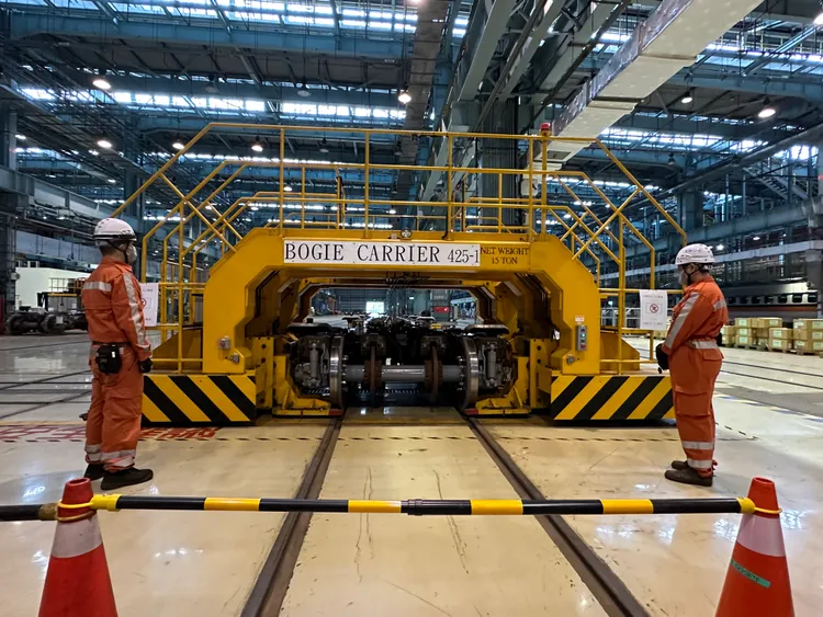 轉向架移載車。陳怡文攝