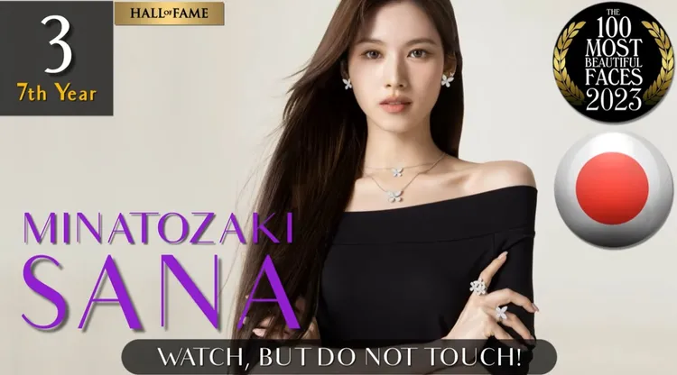 女團TWICE的Sana成為顏值季軍。翻攝TC Candler的YT