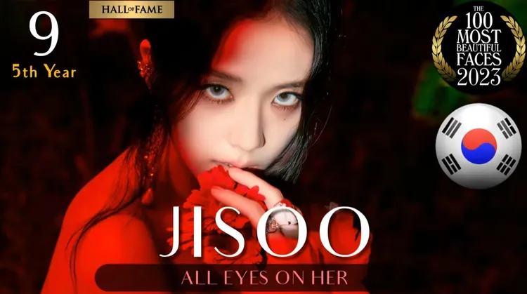 BLACKPINK的顏值擔當Jisoo獲第9名。翻攝TC Candler的YT