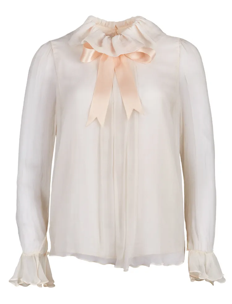 這件粉紅色雪紡伊曼紐爾襯衫最終以約1192萬元台幣落槌。品牌提供