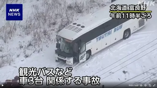 台人北海道驚魂!觀光巴撞貨櫃車 交通部:6名自由行旅客輕傷
