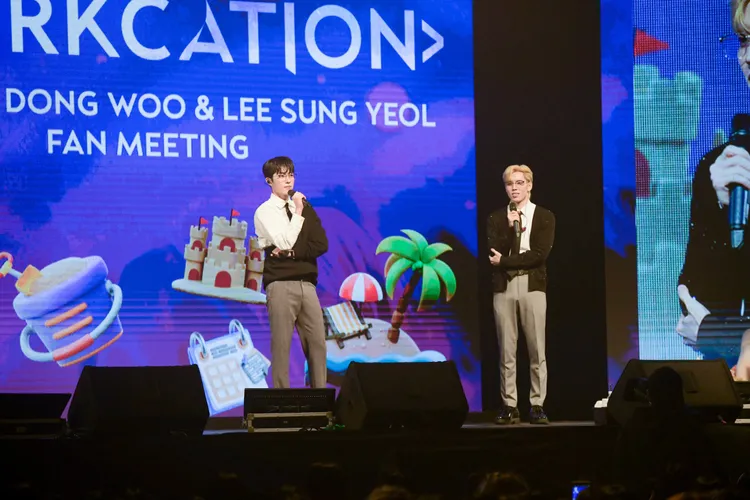 2人聊到這2天台北下雨，張東雨嘴甜說到哪都會帶著雨和粉絲的愛。SHOW Office提供