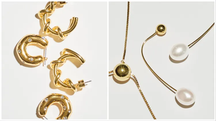  首飾以回收材質製作。品牌提供