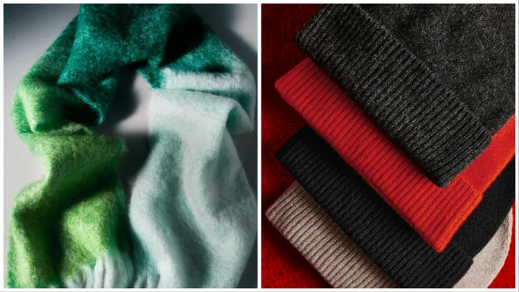 COS推出圍巾、毛帽等毛絨單品。品牌提供