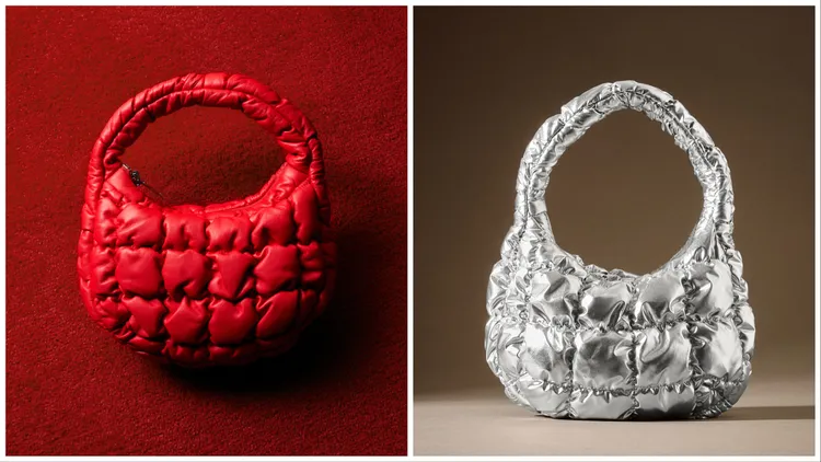 雲朵包以亮紅色以及閃耀的金屬銀色全新登場。品牌提供