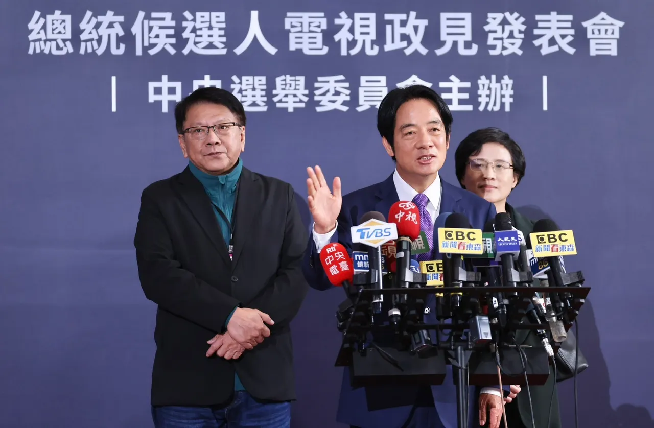民進黨總統候選人賴清德20日出席首場公辦政見發表會。林林攝
