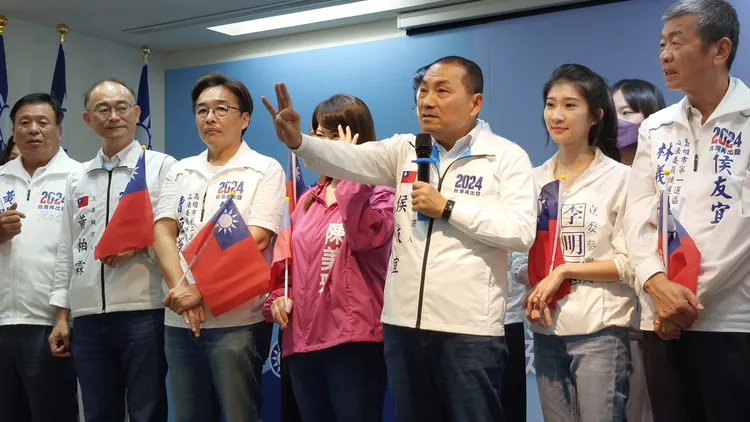 侯友宜呼籲民眾投3號侯康配。凃建豐攝