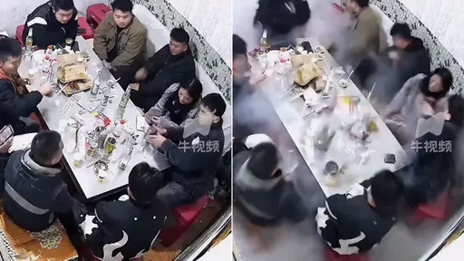 朋友消夜聚餐桌底突爆炸　竟是天兵把這東西加熱到忘記
