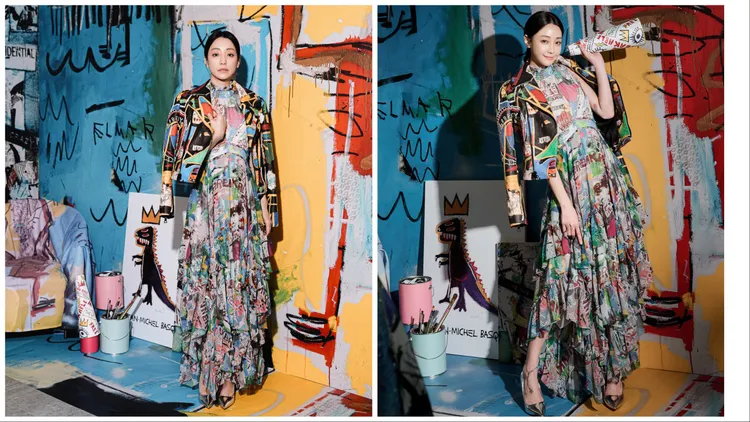 謝欣穎整套造型演繹了藝術與時尚的完美跨界結合。品牌提供