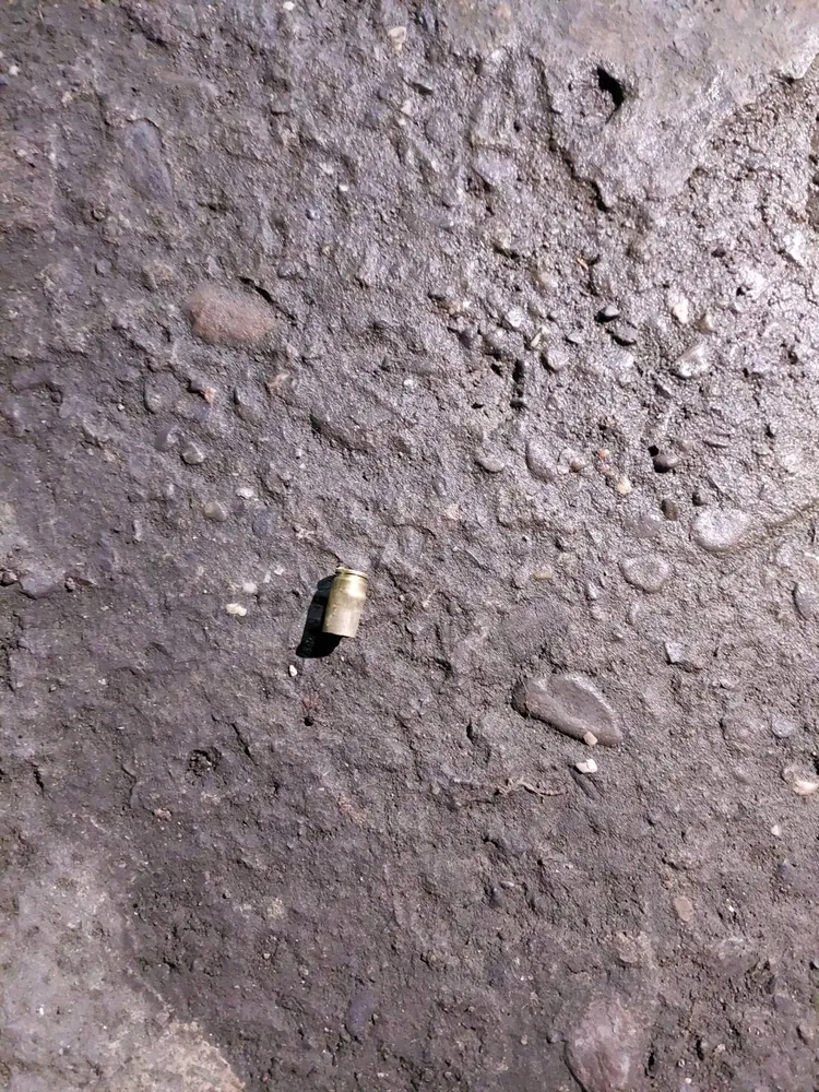 現場起獲彈殼。讀者提供