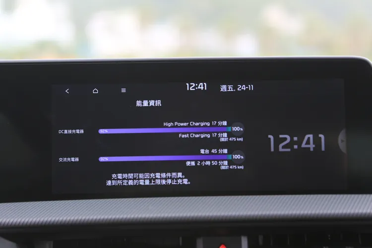 藉由內建系統，可監控並設定充電資訊及時間。林浩昇攝