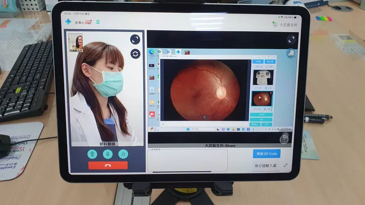 大武衛生所結合5G技術，提供眼科、耳鼻喉科、皮膚科遠距視訊看診。林芳如攝