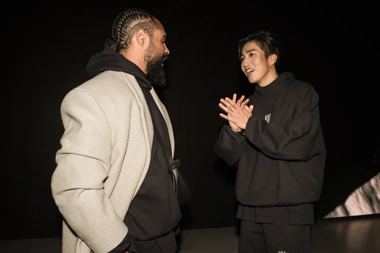 婁俊碩（右）與Fear of God主理人Jerry Lorenzo（左）合影。品牌提供