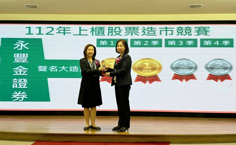 永豐金證券積極參與股票造市交易，2023年4季造市檔數皆名列前茅，其中第1、2季均拿下冠軍王座，榮獲「聲名大造獎」第1季第1名、第2季第1名、第3季第2名、第4季第2名共4獎項肯定。業者提供