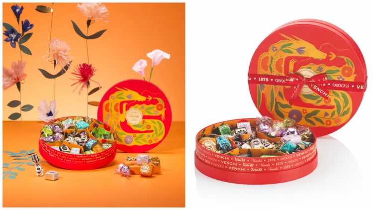 Venchi祥龍新年巧克力圓形禮盒，2380元。品牌提供
