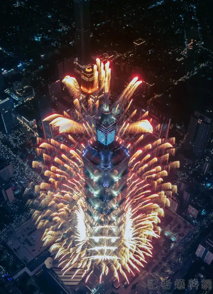 魯佳寶率領的團隊連續多年在101大樓進行跨年空拍。翻攝自記者爆料網，VACS攝視度影像提供