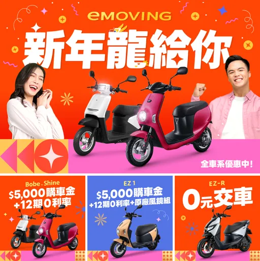 eMOVING勁炫125限時優惠　不到5萬即可擁有
