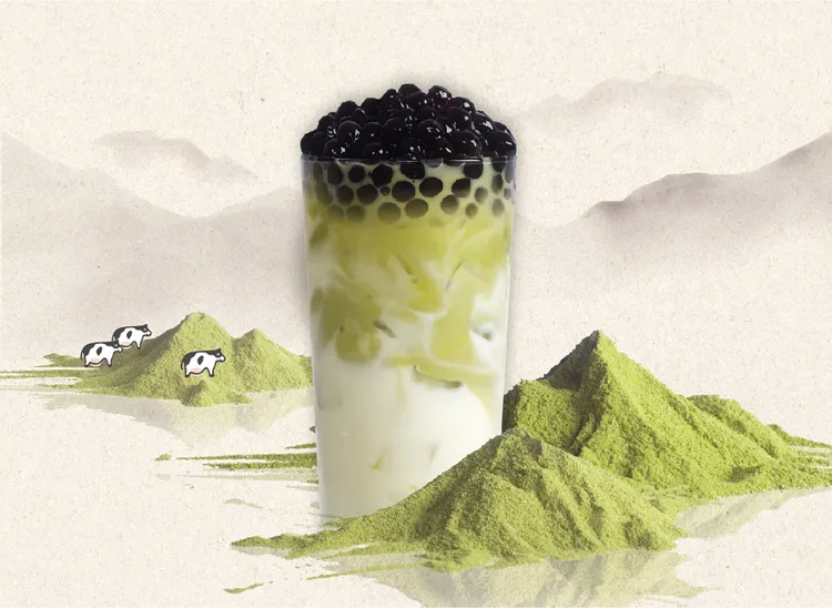 抹茶青霧珍珠拿鐵。業者提供