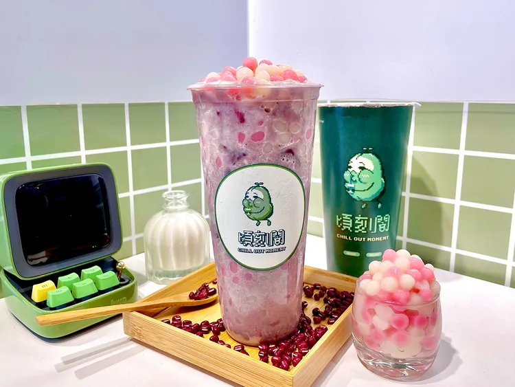 圓仔紅豆沙牛奶。業者提供