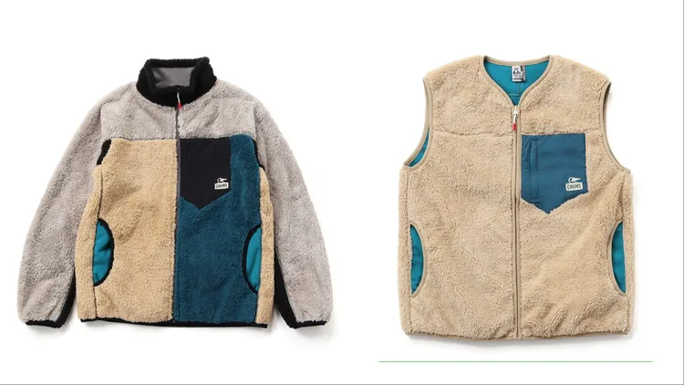 Bonding Fleece Jacket刷毛外套Teal Crazy（左）4580元、Bonding Fleece No Collar Vest刷毛背心（右）3880元。品牌提供