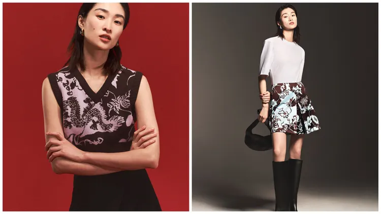 龍紋圖騰的咖啡色單品讓過年穿搭也要呼應美拉德風潮。品牌提供