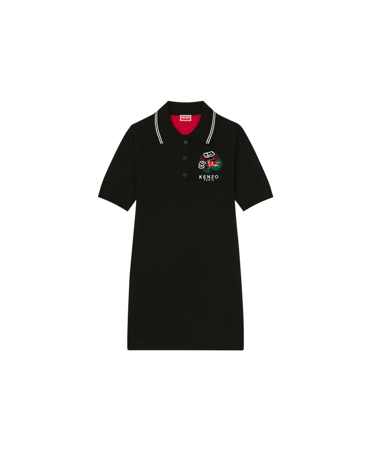 CNY限定龍繡綵云黑色POLO洋裝，2萬2800元。品牌提供