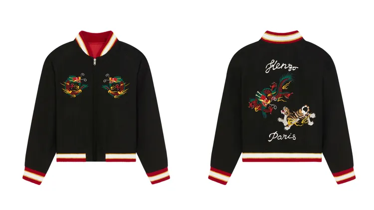 CNY限定虎龍舞韻黑色雙面橫須賀外套，5萬7800元。品牌提供