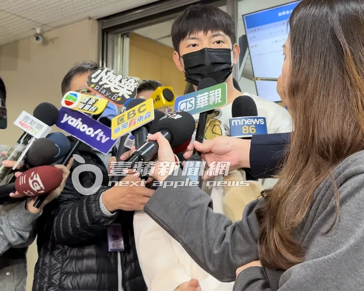 宥勝面對媒體提問，表達心中想法。特勤中心攝