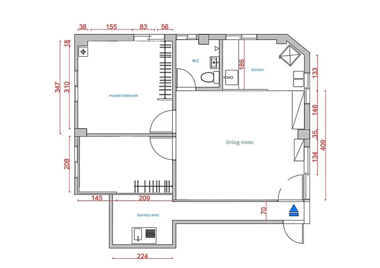 他在新北市找到一間2房2廳1衛的公寓頂樓物件，看中的是就是它的採光！翻攝《小林賢伍 KengoKobayashi》粉絲頁