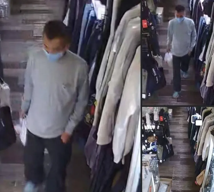 羅男行竊時穿著。翻攝畫面