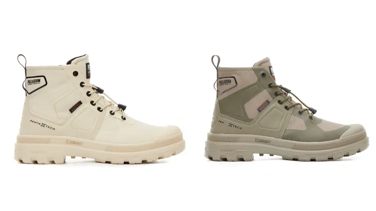 PAMPA X TECH第四代米其林科技聯名系列奶油色（左）、沙漠色（右），各3980元。品牌提供