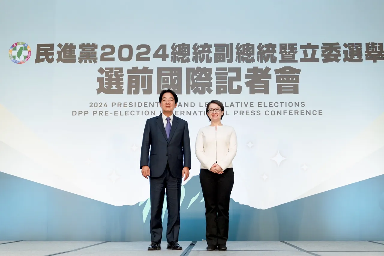 民進黨正副總統參選人賴清德、蕭美琴9日召開國際記者會。賴清德競總提供