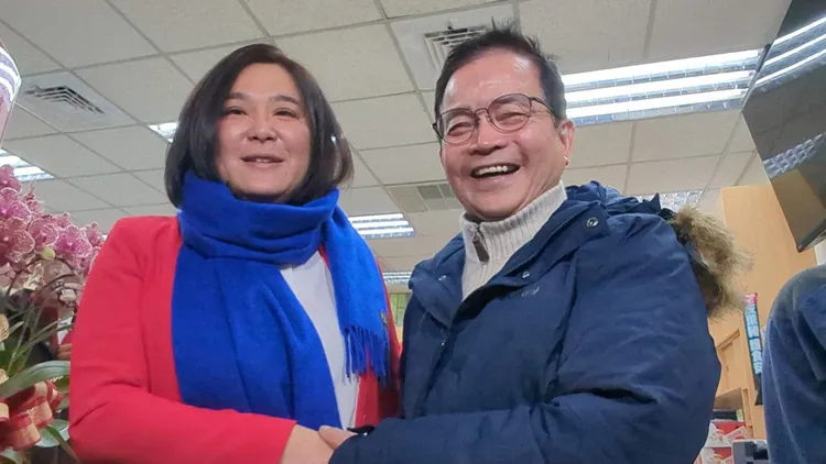 金門女戰神陳玉珍表態挺賴士葆。蘇柏銓攝