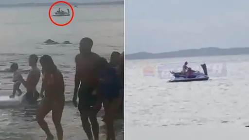 岸邊海面「水上摩托車活春宮」　裸女騎乘位！騎的是鵰不是車