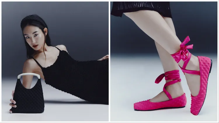 聯名款式大量運用百搭黑色以及搶眼桃紅色調。品牌提供