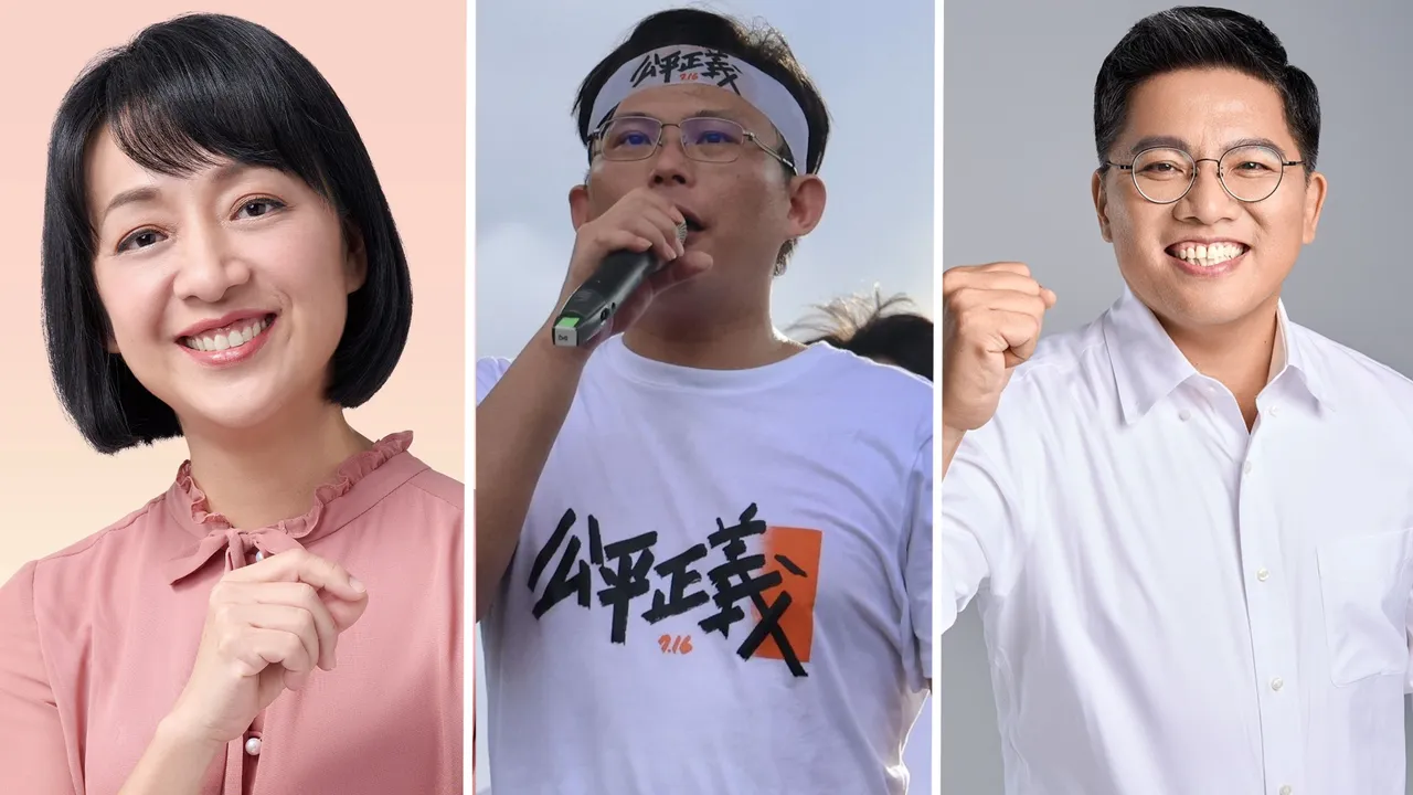 黃國昌(中,資料照片)去年退出時代力量加入民眾黨,遭邱顯智(右,翻攝邱顯智臉書)痛批。左為時力現任主席王婉諭(翻攝王婉諭臉書)。