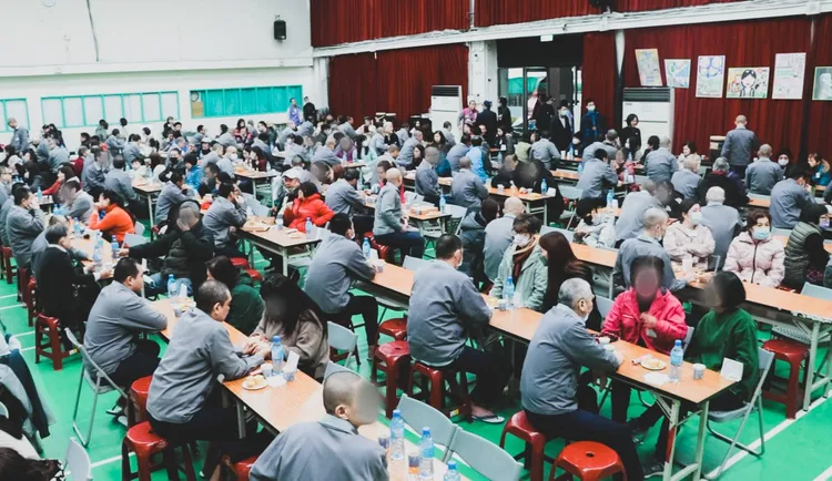 北監春節懇親預計有1652位家屬和826位收容人會面。北監提供