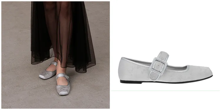 Clementine瑪莉珍鞋（銀灰），1990元。品牌提供