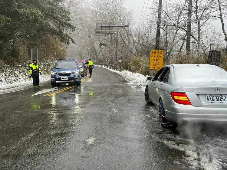 三星警管制車輛。翻攝畫面