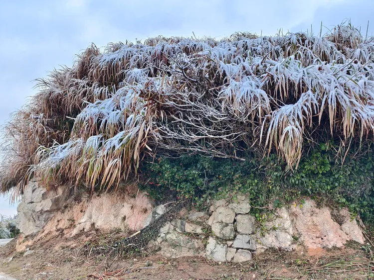 馬祖雪景。翻攝臉書「馬祖有個周小馬 追淚人」