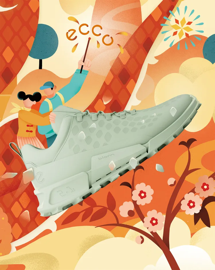 內外側不對稱足弓支撐的設計符合人體工學。品牌提供